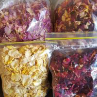 Rose petals available in single colours of red, pink, cream or mixed colours